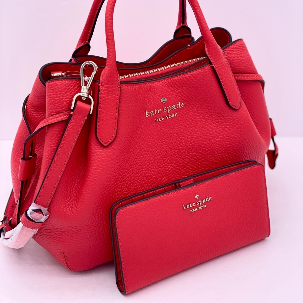 Kate Spade Dumping Small Satchel and Wallet Set Heirloom Tomato - Picture 2 of 13